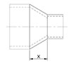 Fitting Reducer (FTG x C) - Dimensions